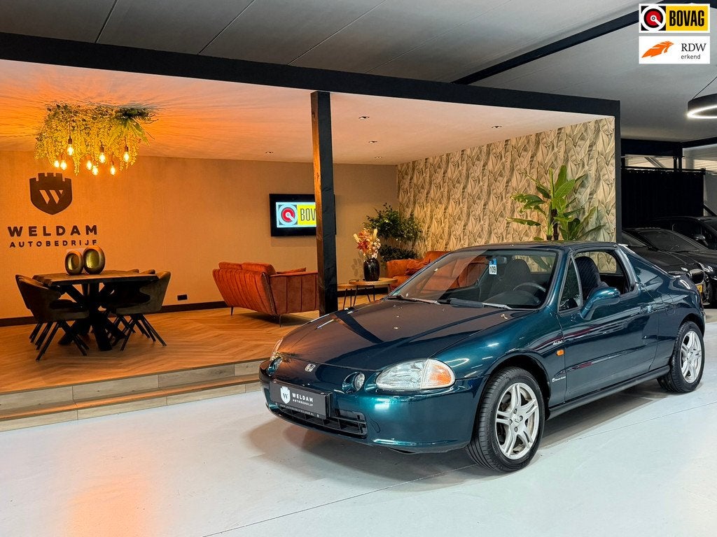 Honda CRX 1.6 ESi|1996|Nieuwe APK|Dealer onderhouden|Cabrio|, Auto's, Honda, 1005 kg, Zwart, 4 cilinders, Cabriolet
