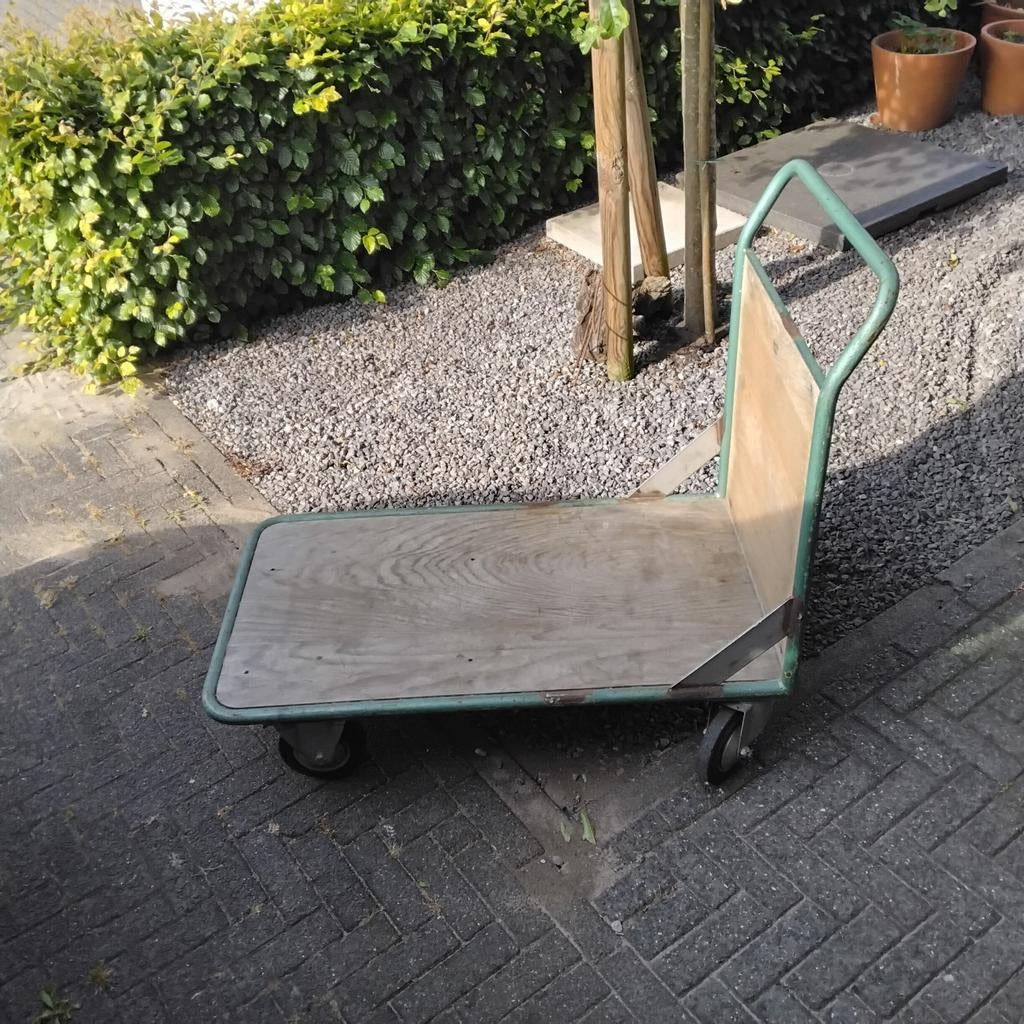 Overtoom Transportkar / Magazijnkar / Plateauwagen, Doe-het-zelf en Verbouw, Transportwagens, Ophalen