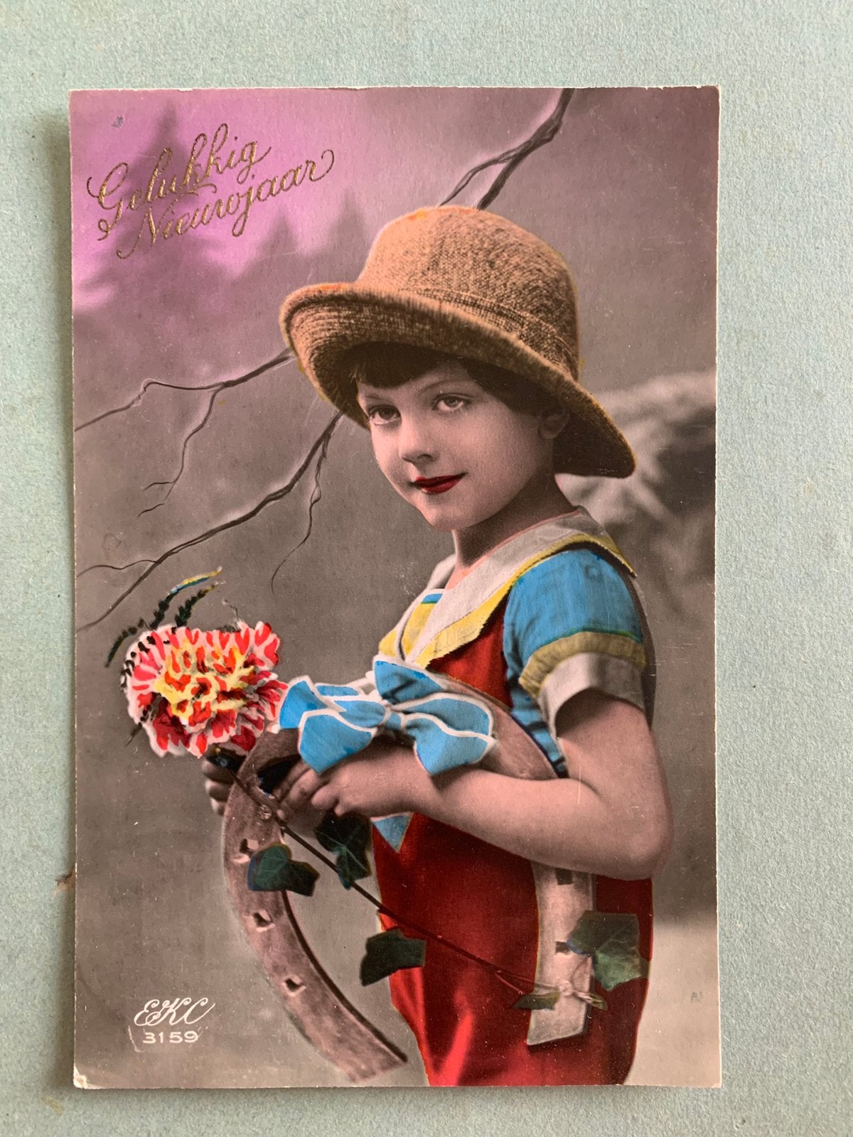 1930 Gelukkig Nieuwjaar, Ophalen of Verzenden, 1920 tot 1940, Gelopen, Feest(dag)