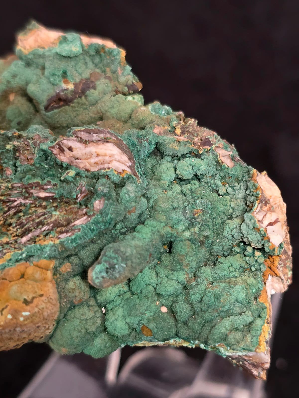Prachtig Malachiet op Limoniet Mineraal, Ophalen of Verzenden, Mineraal