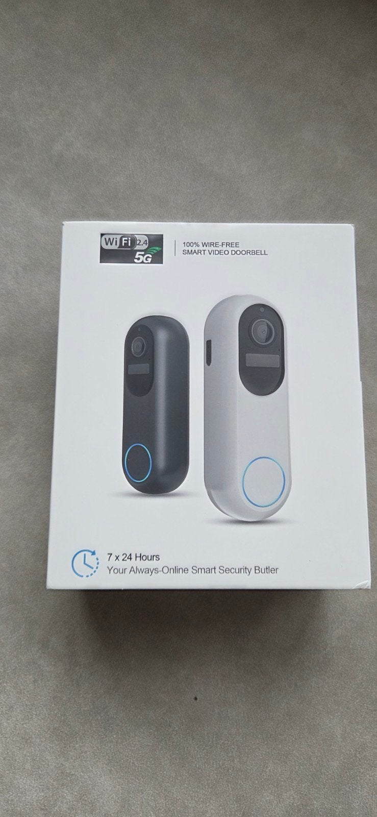 Tuya Smart WiFi Deurbel 1080p Full HD 2.4/5G met Nachtzicht, Ophalen, Bewegingsdetectiesensor, Nieuw, Draadloos