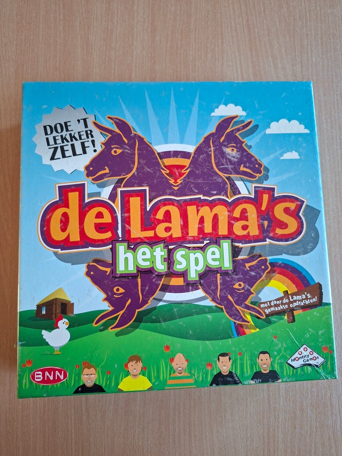 De Lama's Het Spel - BNN, Hobby en Vrije tijd, Een of twee spelers, Ophalen of Verzenden, Zo goed als nieuw, Identity Games