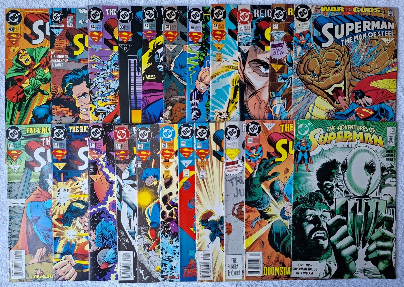 US SUPERMAN COMICS IN NIEUWSTAAT. UITZOEKEN. 2.50 EURO P STK, Meerdere comics, Ophalen of Verzenden, Zo goed als nieuw, Amerika