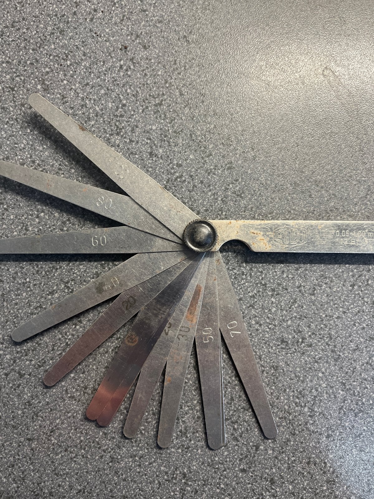 ELDI Voelermaat 0.05-1.00 mm - 13 bladen, Ophalen of Verzenden, Gebruikt, Overige typen, Overige merken