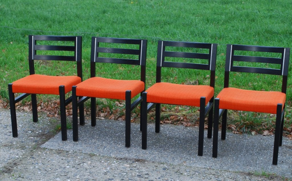 Set van 4 Fristho eetkamerstoelen, Ophalen, Gebruikt, Overige kleuren, Fristho