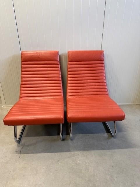 Leolux WahWah 2x rood, Ophalen, Gebruikt, 75 tot 100 cm, Leer