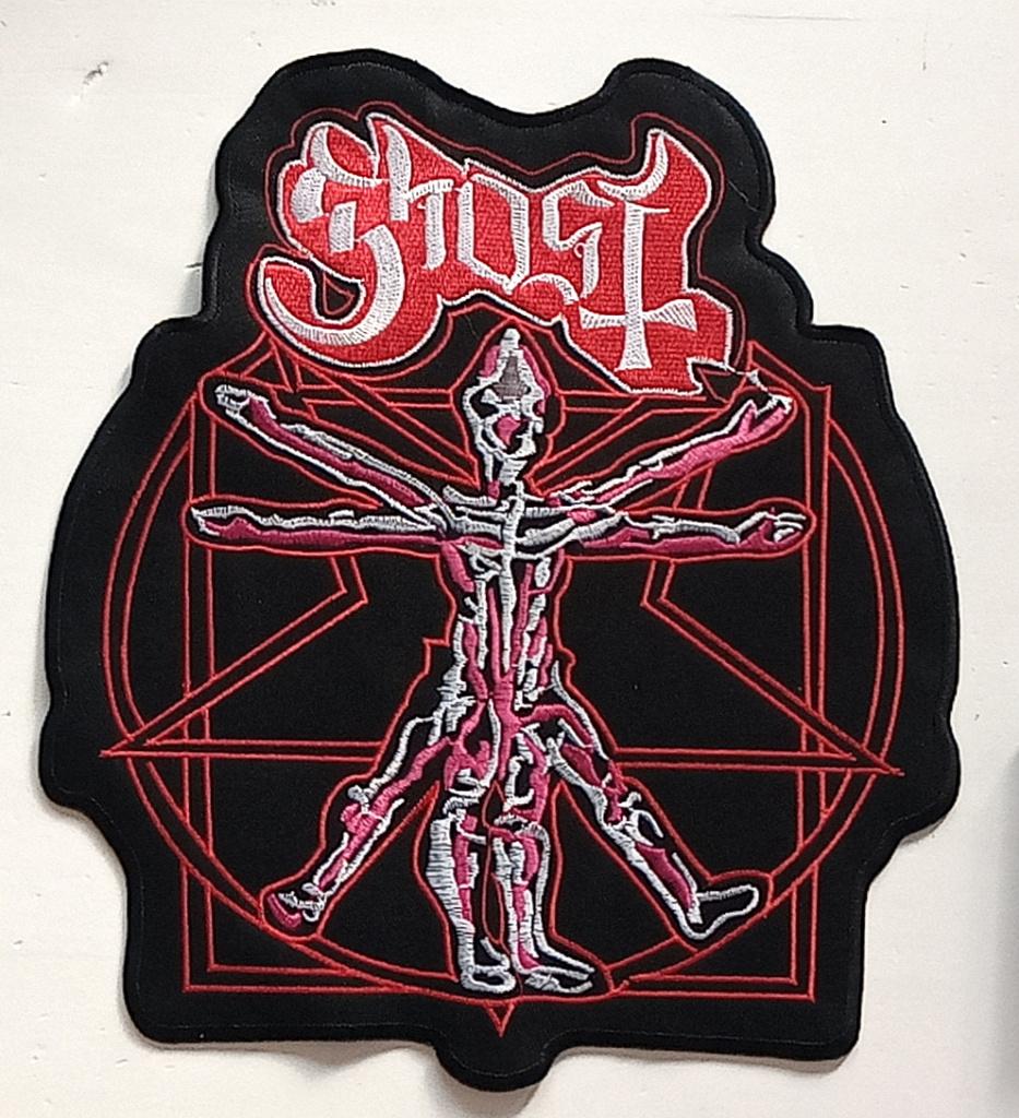 Ghost Vitruvian prachtige  embroidered backpatch 24 x 28 cm, Verzenden, Nieuw, Kleding