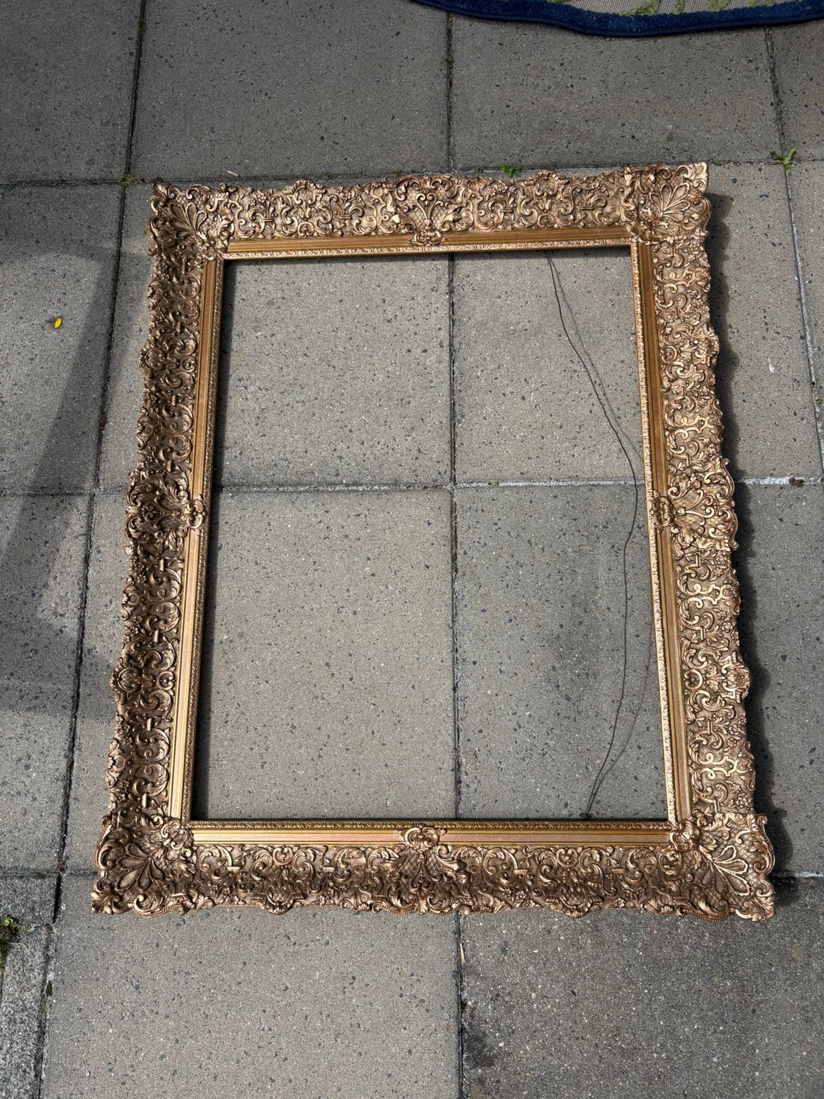 Oude barokke houten lijst 100x80 buiten, 60x80 binnen, Ophalen, Gebruikt, 50 tot 75 cm, 75 tot 100 cm