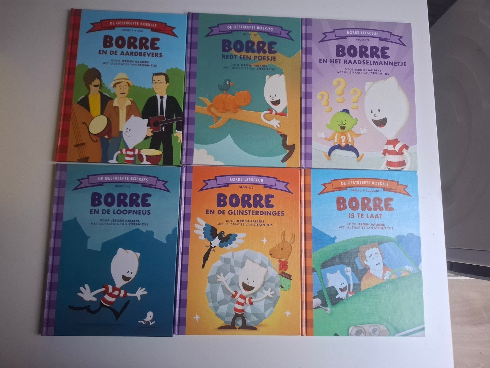 Borre Leesclub - De Gestreepte Boekjes (6 boeken), Boeken, Ophalen, Gelezen, Fictie algemeen