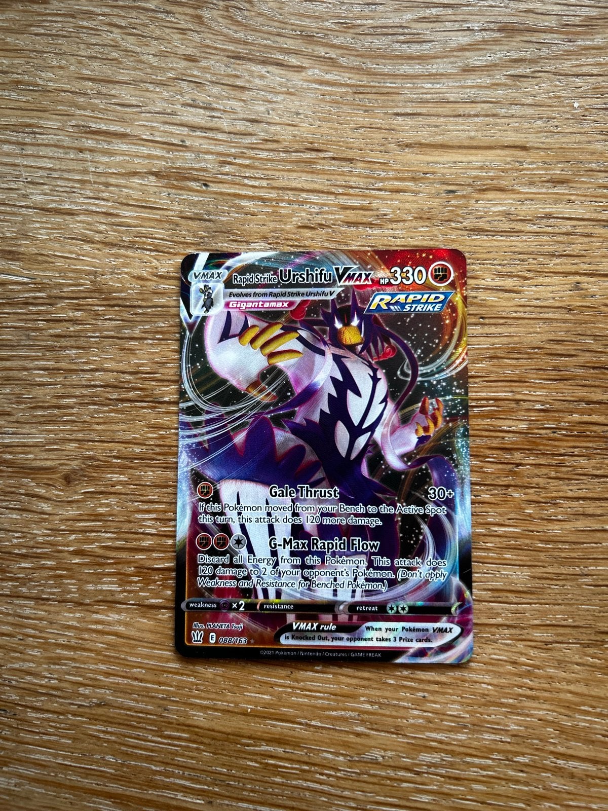 Urshifu VMAX Rapid Strike Pokémon Kaart, Ophalen of Verzenden, Nieuw, Losse kaart, Foil