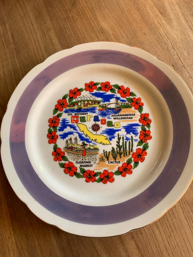 Vintage Curacao Souvenir Bord - Decoratief, Ophalen of Verzenden