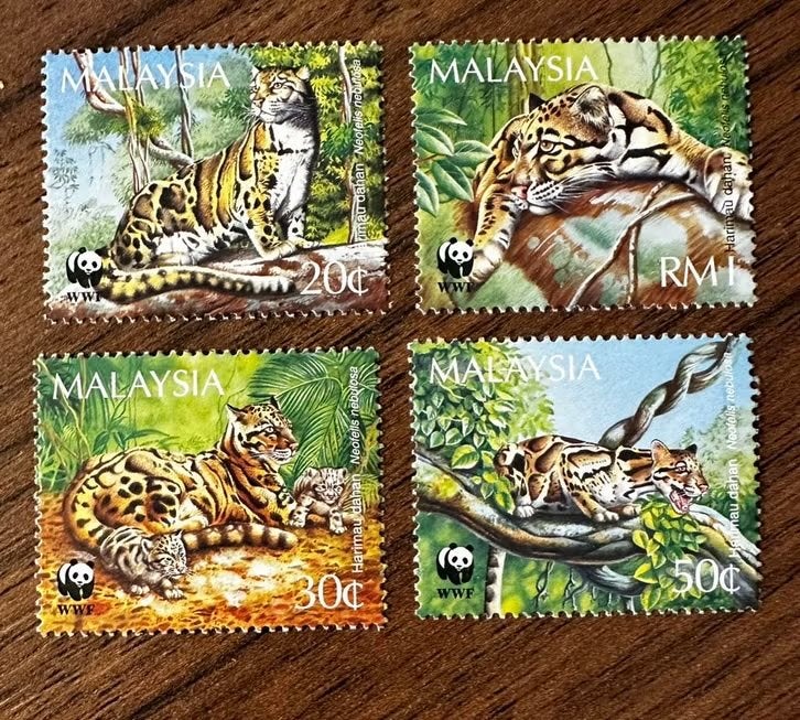 Maleisië 1995 WWF Panter Postfris Set dieren, Ophalen of Verzenden, Postfris, Zuidoost-Azië