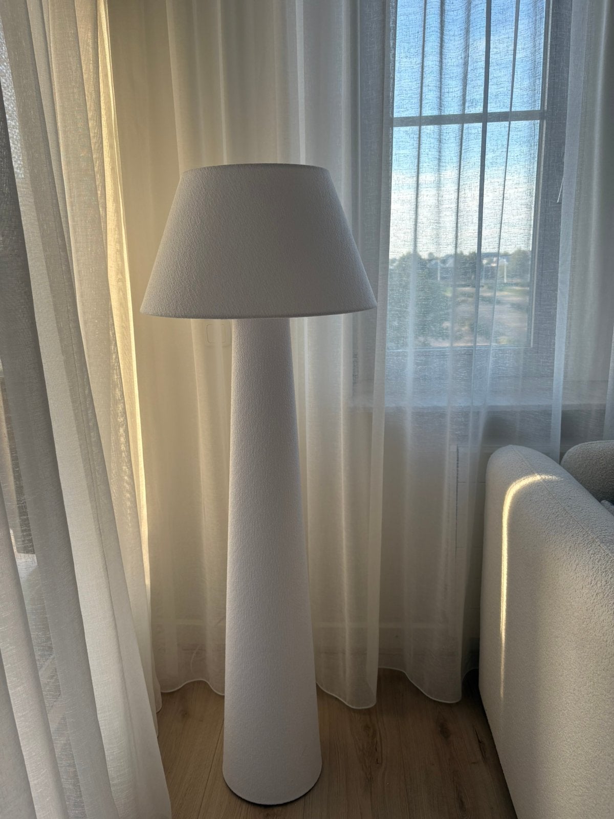 Kwantum Pandia vloerlamp bouclé/teddy, Ophalen, Zo goed als nieuw