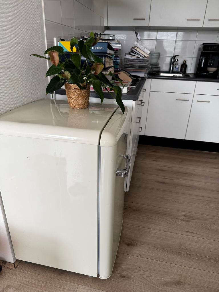 Amica Retro Koelkast - Compact en Stijlvol, Witgoed en Apparatuur, Koelkasten en IJskasten, 85 tot 120 cm, 100 tot 150 liter, Ophalen of Verzenden