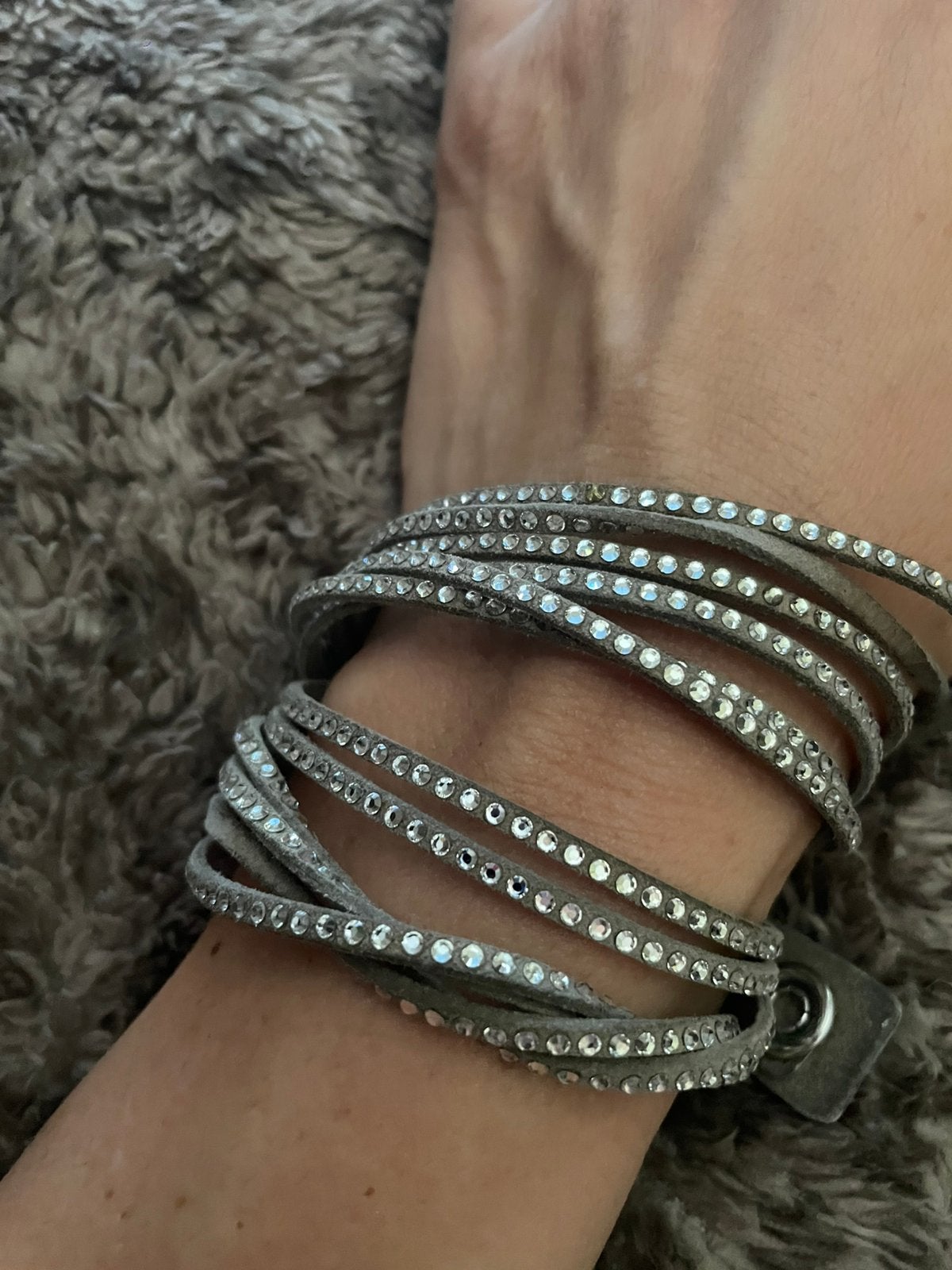 SWAROVSKI ARMBAND €25 zilver/diamantjes, Sieraden, Tassen en Uiterlijk, Leer, Ophalen of Verzenden, Zo goed als nieuw, Zilver
