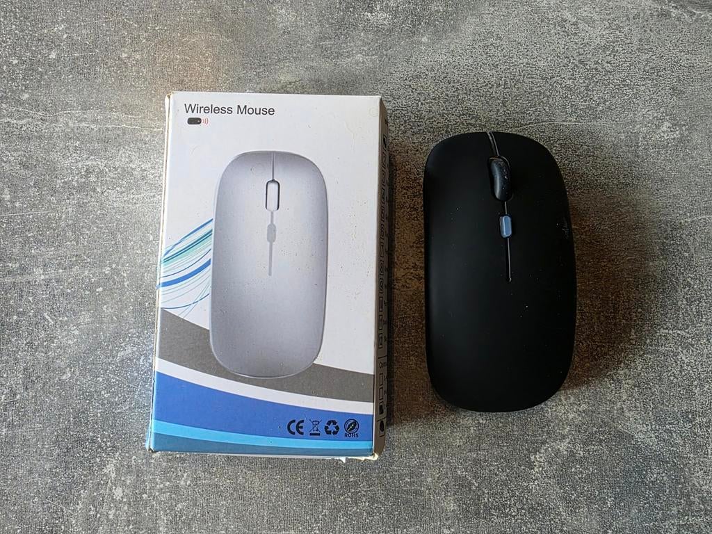 Draadloze muis, zwart nieuw, Computers en Software, Muizen, Rechtshandig, Muis, Ergonomisch, Onbekend