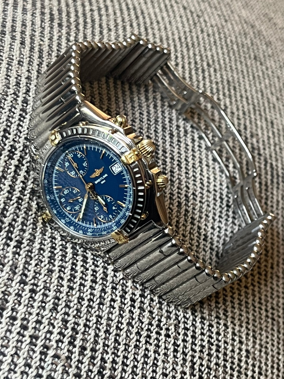 Breitling Chronomat Rouleaux band. Zeer nette staat., Overige merken, Staal, Polshorloge, Ophalen of Verzenden