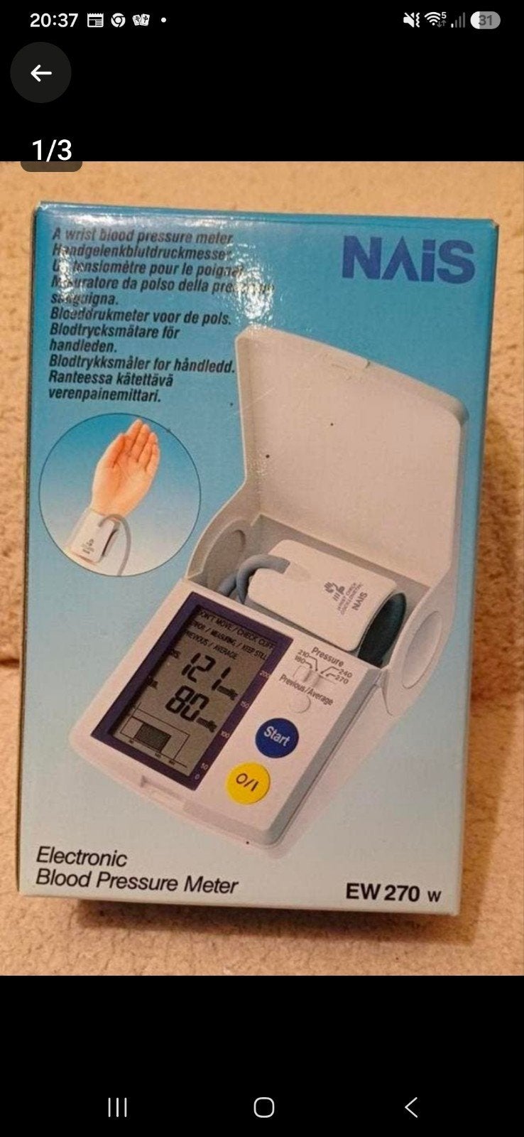 Pols bloeddrukmeter.

Wel gekocht maar vanwege verzorgingste, Ophalen of Verzenden
