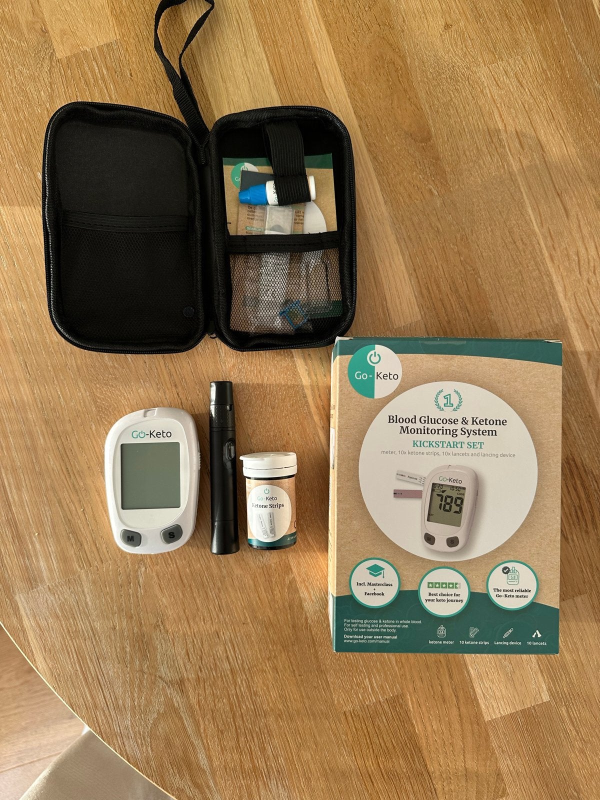 Go-Keto Bloedglucose & Ketonen Monitor Systeem + Teststrips, Sport en Fitness, Gezondheidsproducten en Wellness, Ophalen of Verzenden