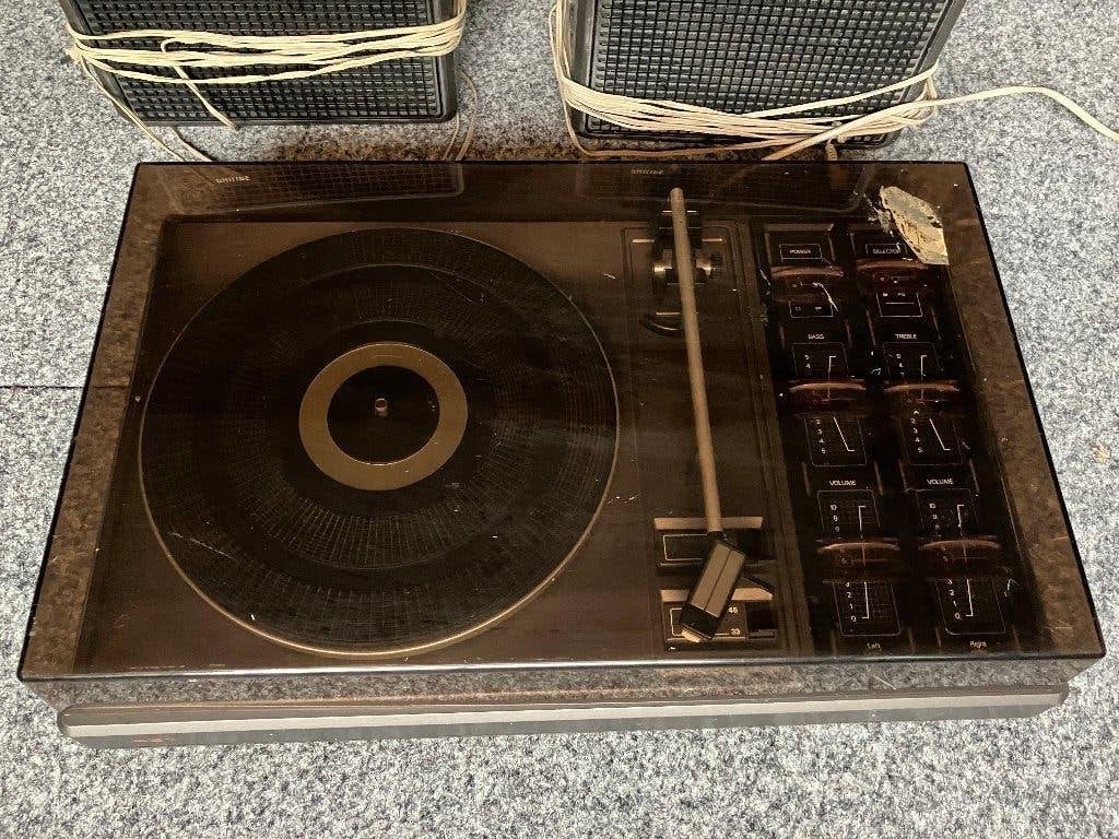 Philips Platenspeler met speakers - Vintage, Audio, Tv en Foto, Ophalen of Verzenden, Gebruikt, Platenspeler, Philips