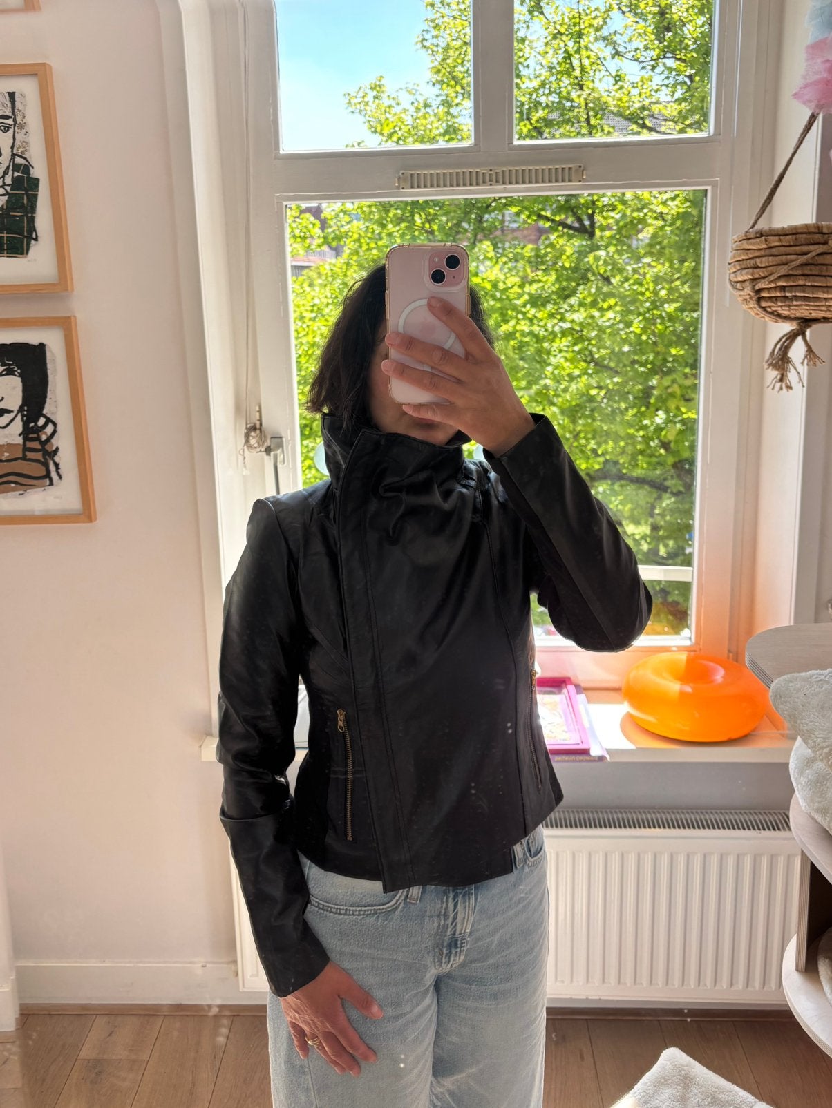 Leren jasje, Ophalen of Verzenden, Nieuw, Maat 36 (S), Zwart
