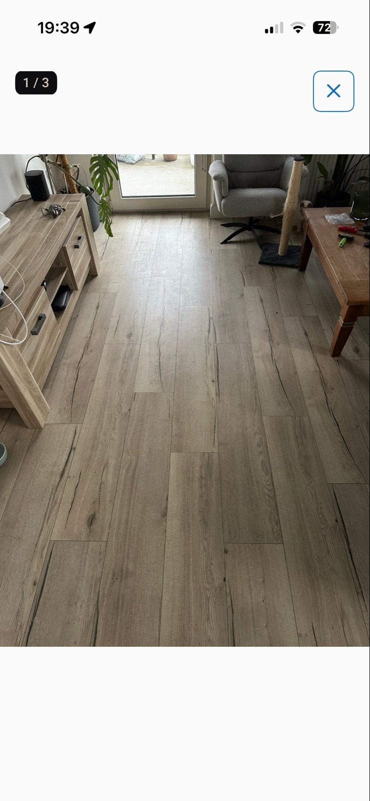 Laminaatvloer in goede staat (max. 70m2), Ophalen, Gebruikt, 10 m² of meer, Laminaat
