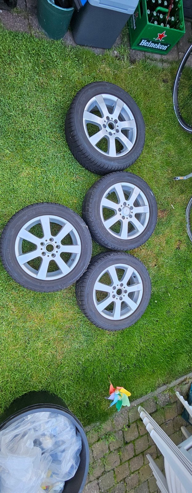 Barum Polaris 2 Winterbanden op Velg - 205/55 R16, Auto-onderdelen, Banden en Velgen, Gebruikt, 16 inch, Banden en Velgen, Personenwagen