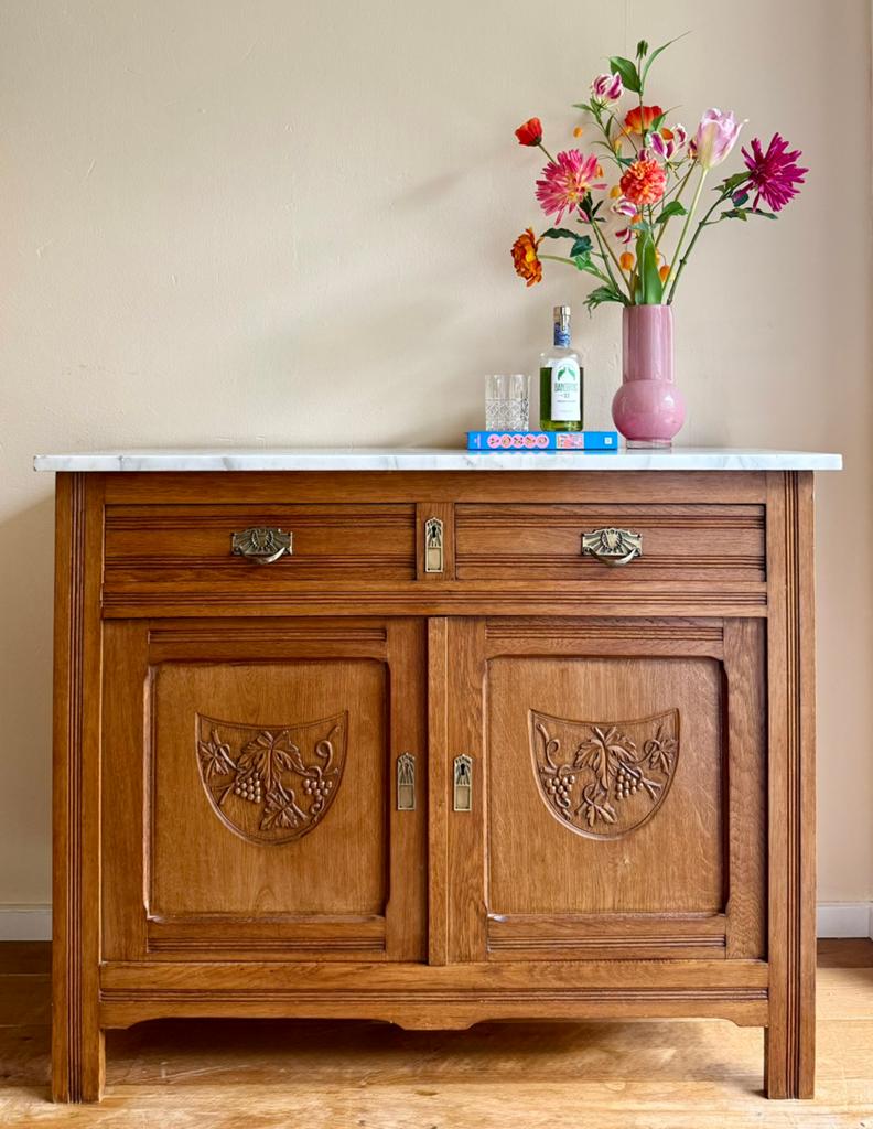 Vintage eiken dressoir, Antiek en Kunst, Antiek | Meubels | Kasten, Ophalen