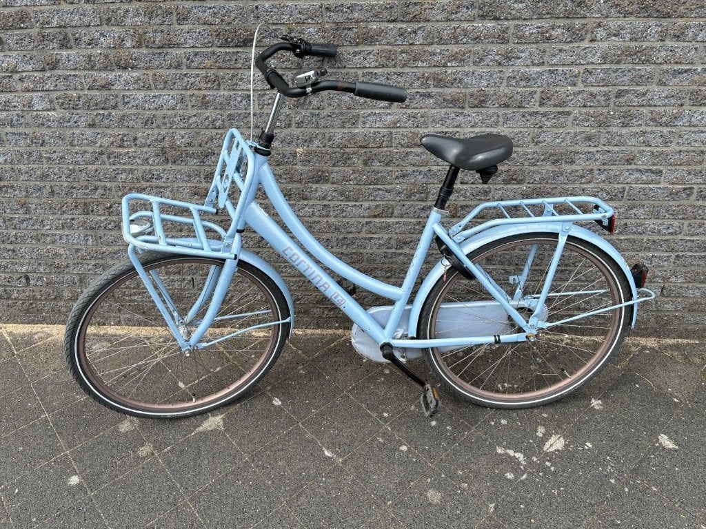 Cortina fiets U4 blauw, Ophalen, Terugtraprem, Versnellingen, Cortina