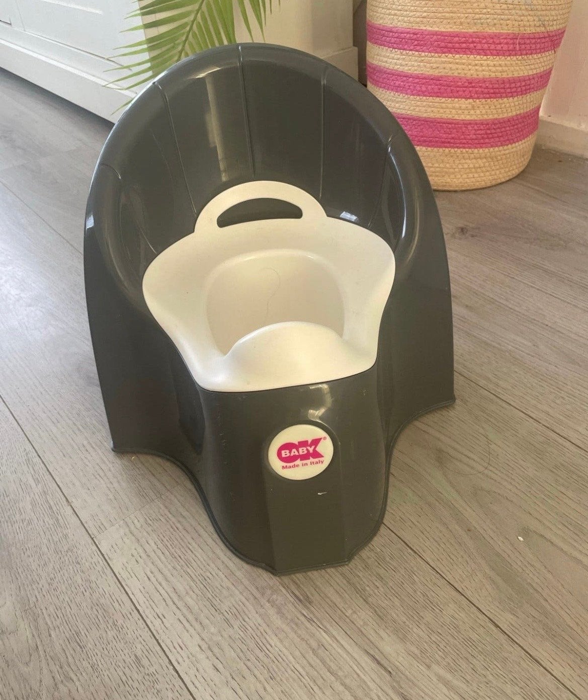 Baby Potje - Grijs met Wit Inzetstuk, Ophalen of Verzenden, Gebruikt
