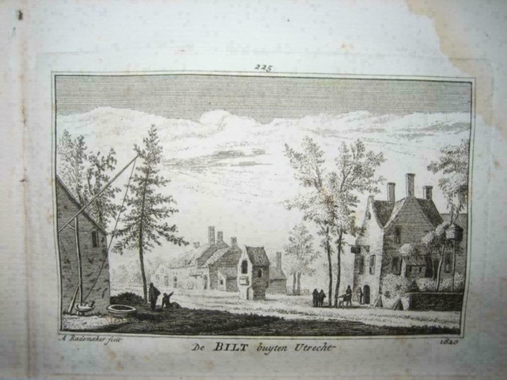 225 / De Bilt  Kopergravure 18e Eeuw, Ophalen of Verzenden
