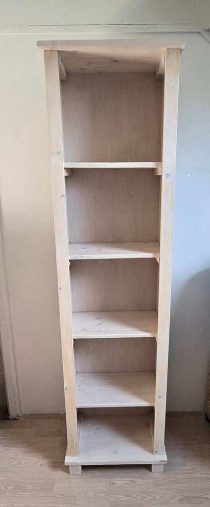 Grenen boekenkast whitewash, Ophalen, Gebruikt, 25 tot 50 cm, 150 tot 200 cm