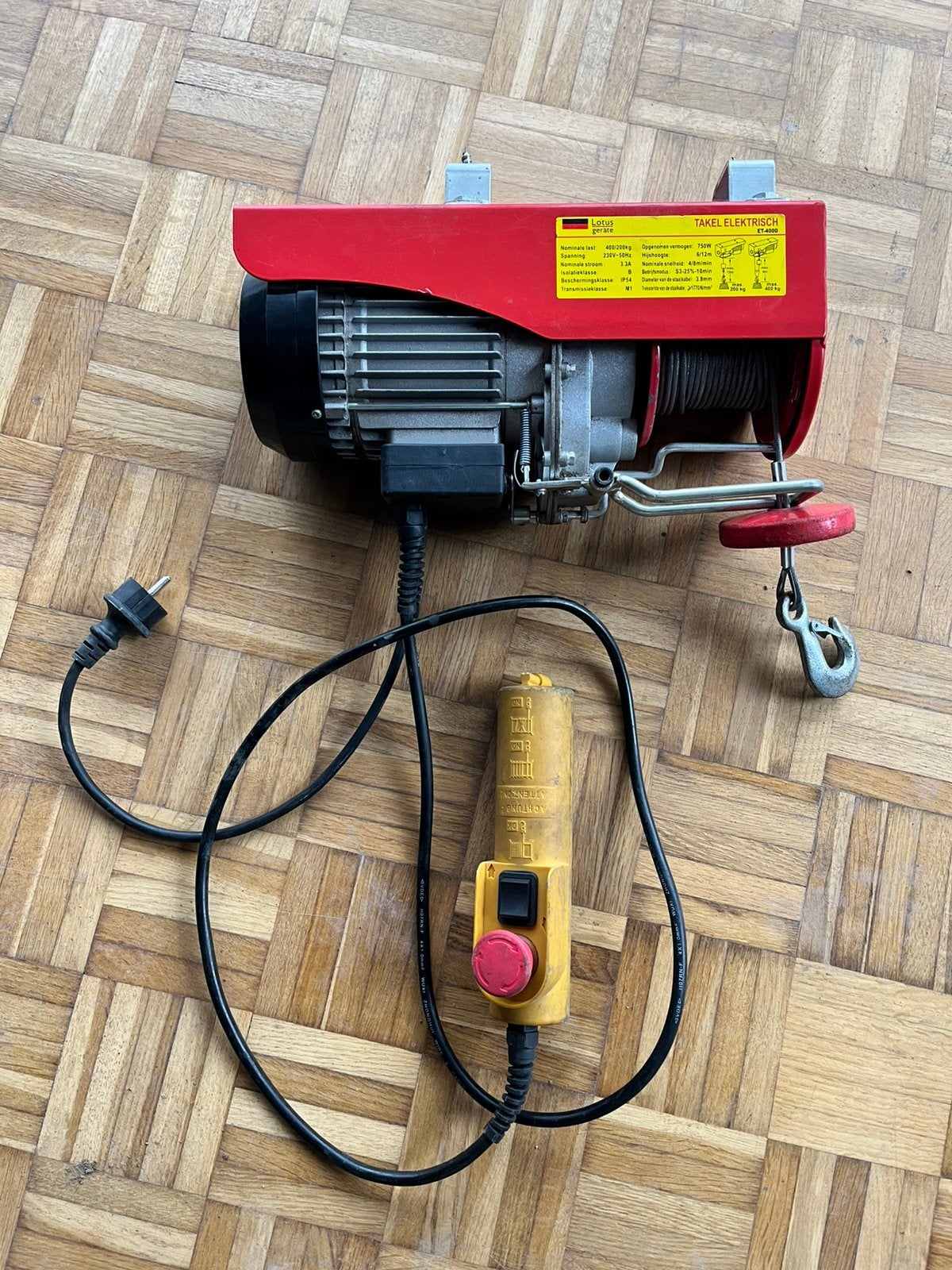 Elektrische takel / lier Lotus ET-400D – 400 kg, Ophalen, Gebruikt, Elektrisch