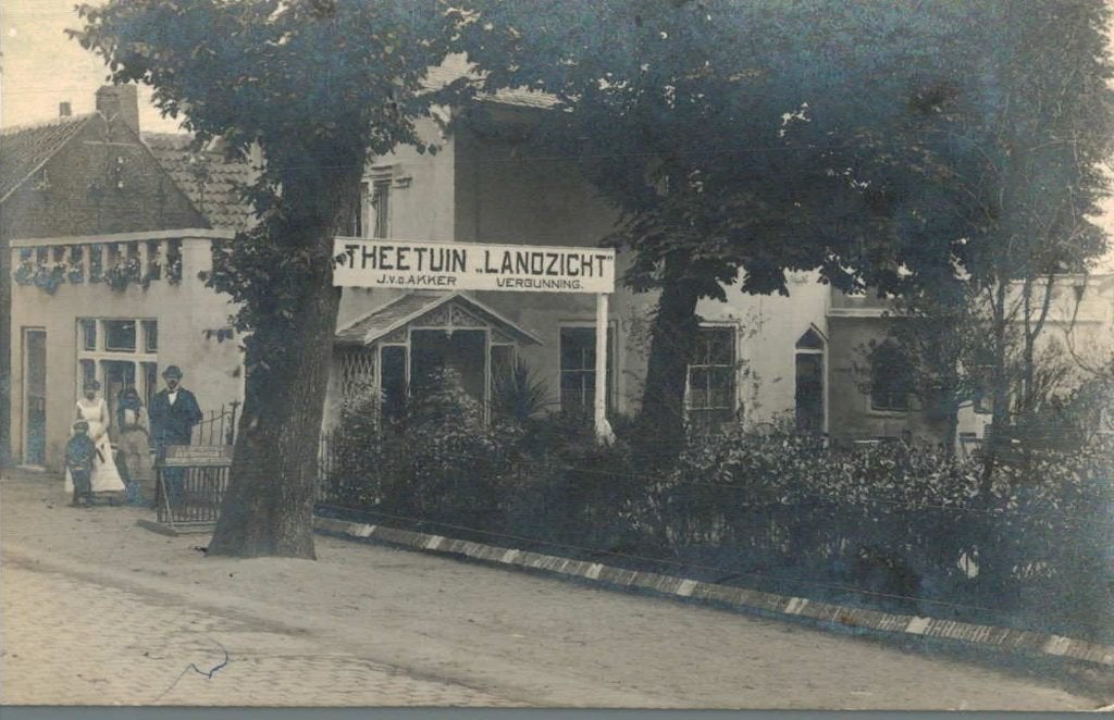 ROTTERDAM Overschie, Theetuin 'Landzicht' -, Ophalen of Verzenden, Voor 1920, Gelopen, Zuid-Holland