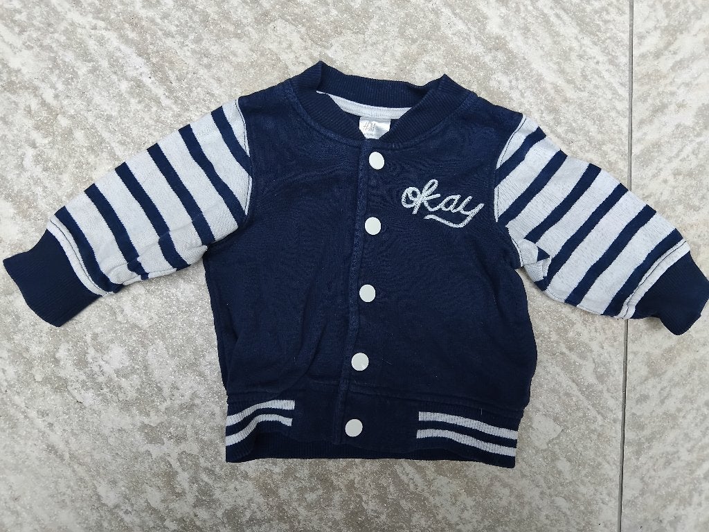 Baseball vest donker blauw maat 62 vestje / jasje, H&M, Ophalen of Verzenden, Zo goed als nieuw, Jasje