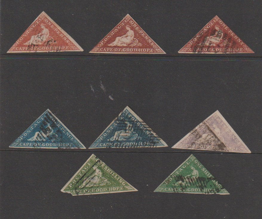 Kaap de goede hoop 1855-63 div gestempeld, Ophalen of Verzenden, Zuid-Afrika, Gestempeld