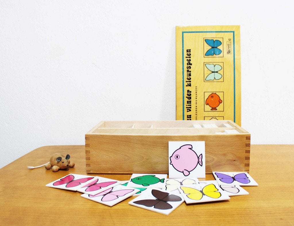 Educatief vintage speelgoed - Rolf. Retro lesmateriaal, hout, Rolf, O, Ophalen of Verzenden, Taal en Lezen