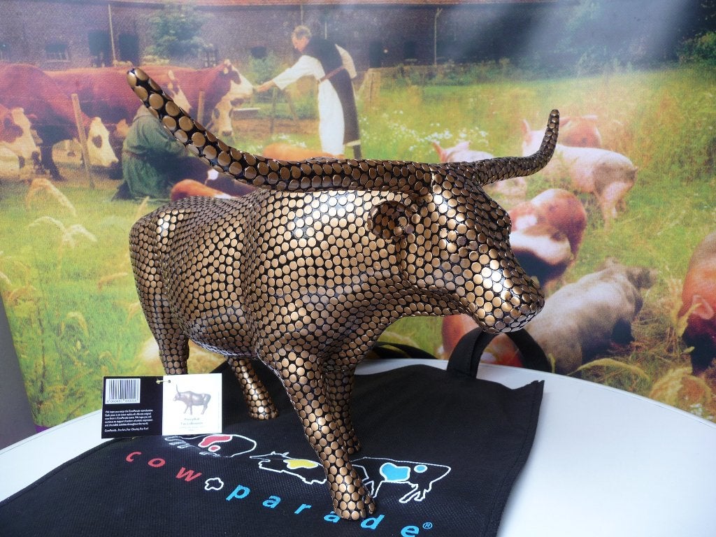 Nieuw Cow Parade koe Penny Bull XL gratis verzending., Ophalen of Verzenden, Beeld