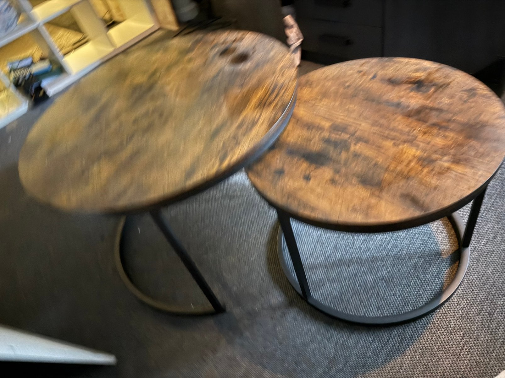 Set salontafel/bijzet tafels, Ophalen, 50 tot 100 cm, Rond, 50 tot 100 cm