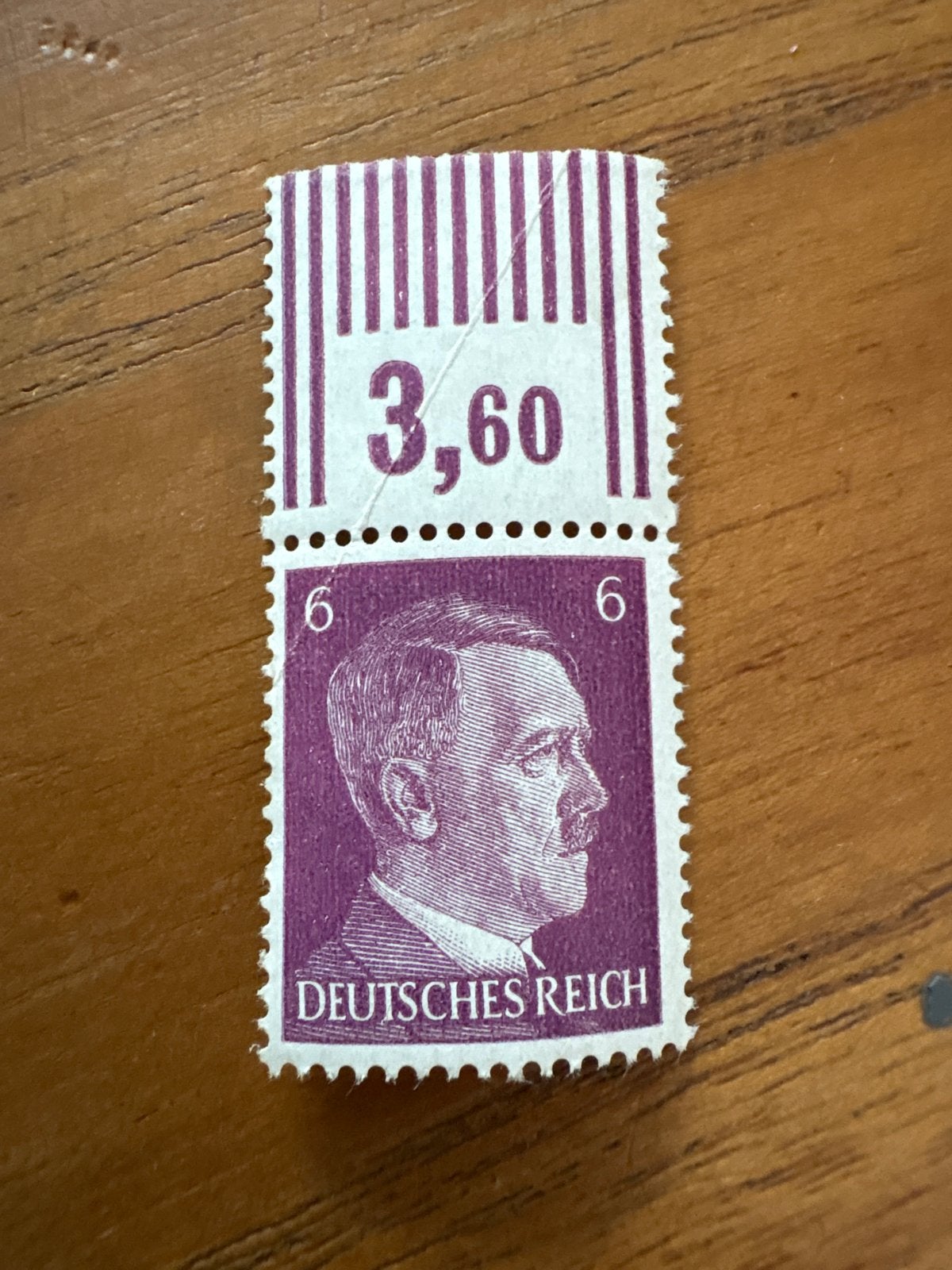 Zegel Hitler 3,60 Deutsches Reich, Ophalen of Verzenden, Duitse Keizerrijk, Gestempeld