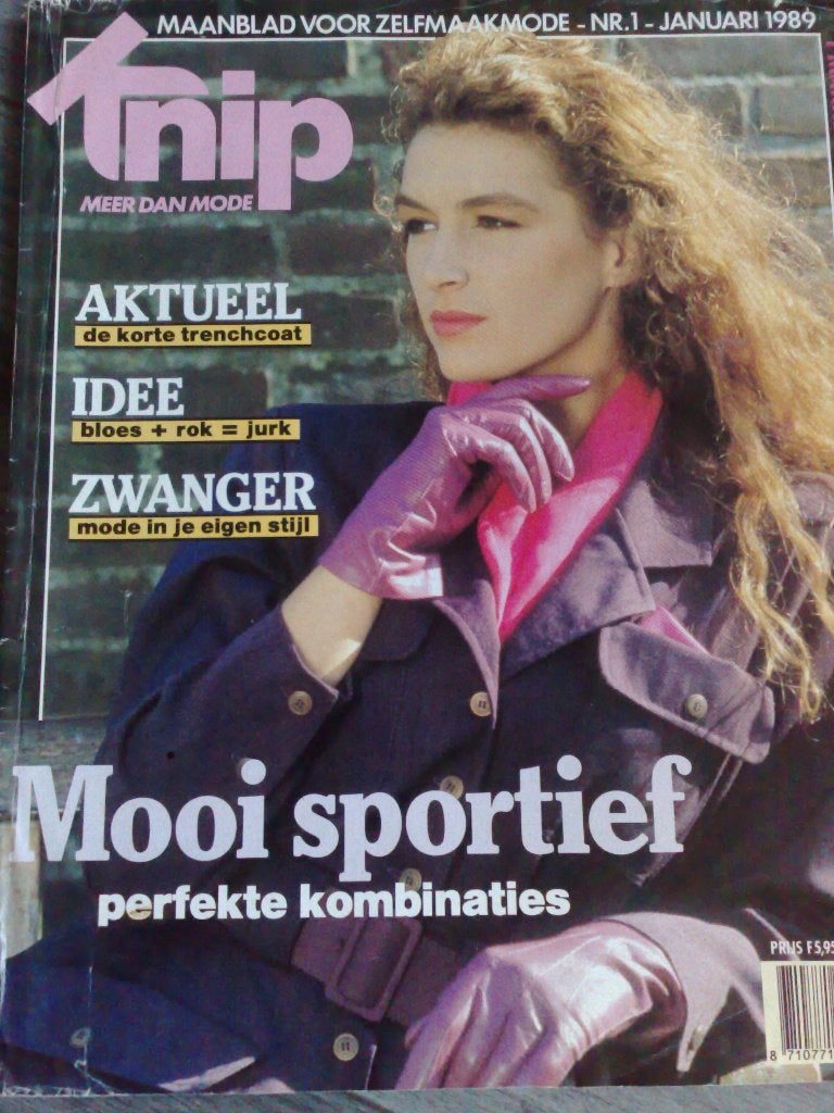 Knipmode kledingpatronen januari nr. 1 / 1989, Hobby en Vrije tijd, Kledingpatronen, Verzenden, Gebruikt, Vrouw, Knipmode