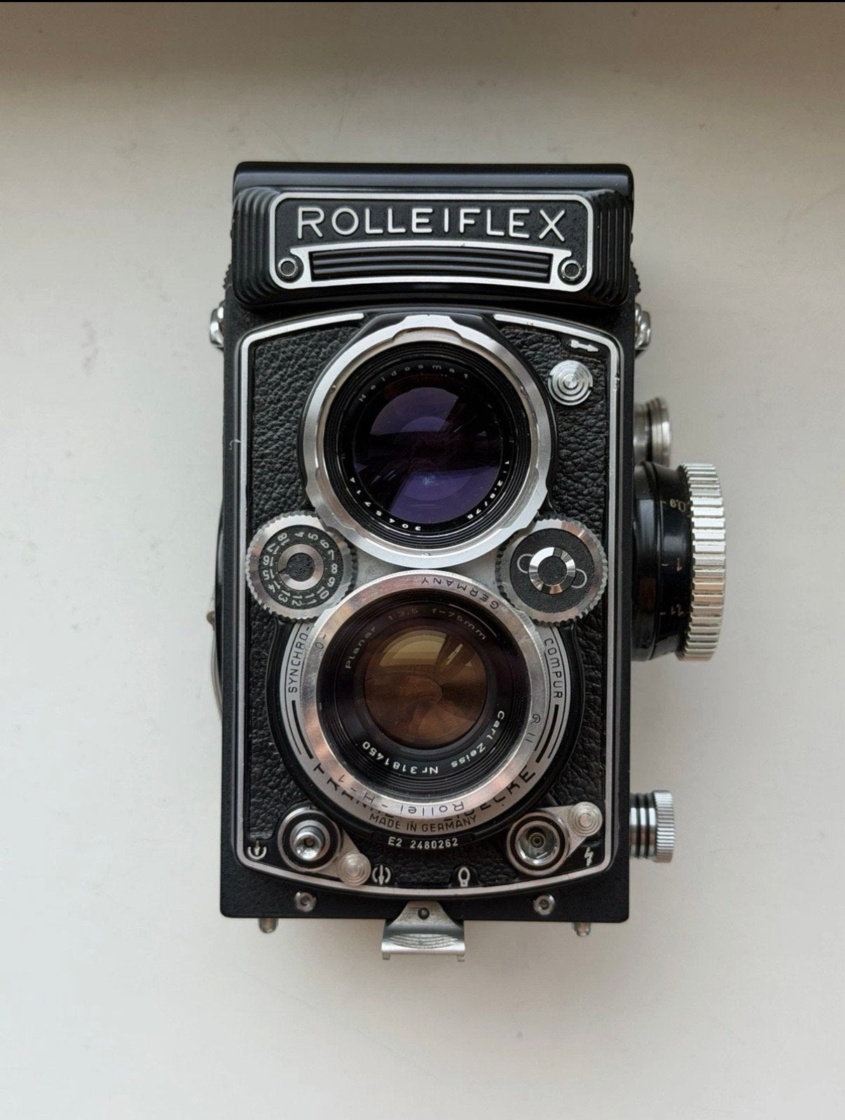 Rolleiflex 3.5e2 model 2 | 75mm 3.5F | Zeiss planar  | CLA’d, Ophalen of Verzenden, Gebruikt, Spiegelreflex, Overige Merken
