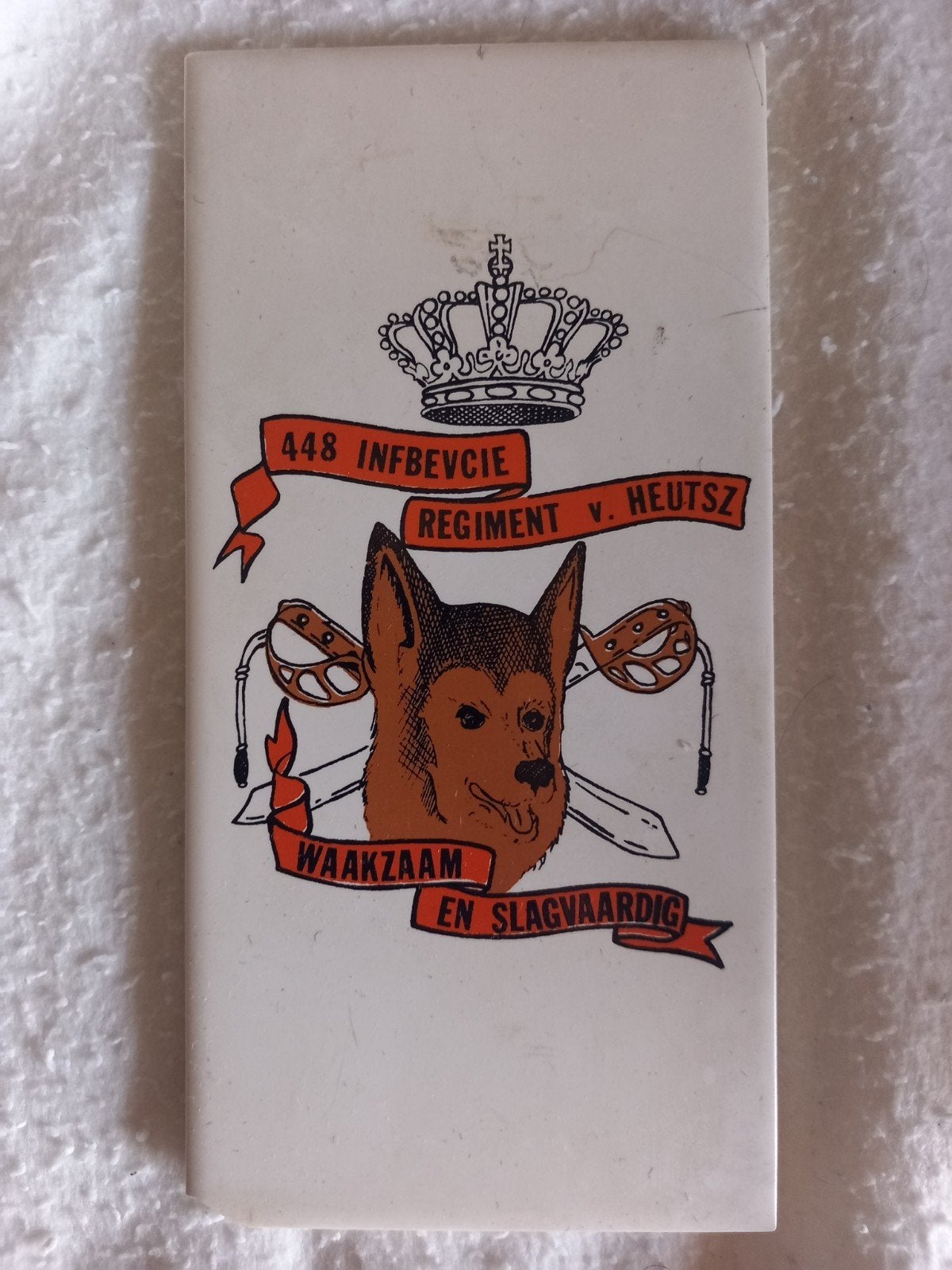 Regiment van heutsz 448 infanterie beveilingscompagnie tegel, Ophalen of Verzenden, Landmacht, Nederland