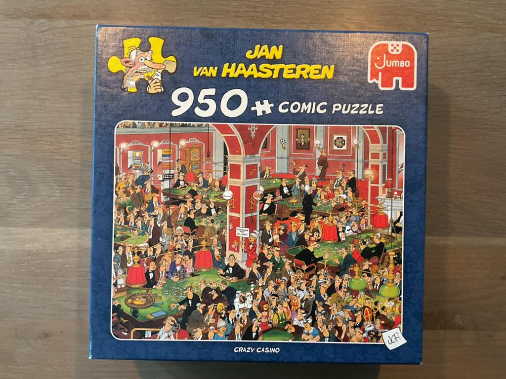 Jan van Haasteren  Crazy casino, Ophalen of Verzenden, 500 t/m 1500 stukjes, Gebruikt, Legpuzzel