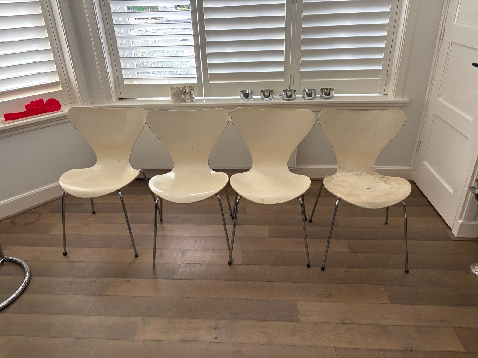 Set van 4 Arne Jacobsen Butterfly stoelen - Fritz Hansen, Ophalen