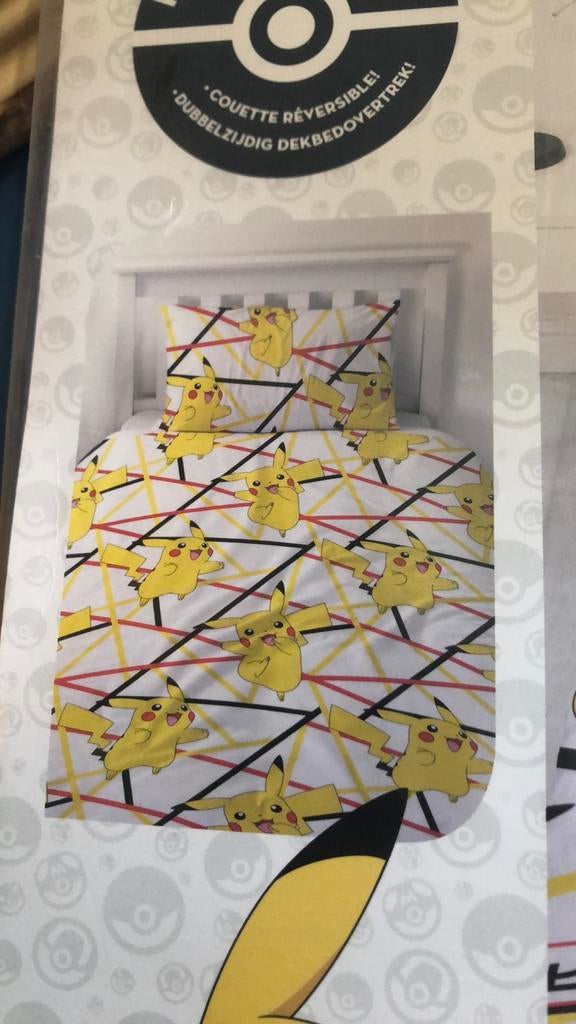 Picachu - Pokémon dekbedovertrek nieuw, Ophalen of Verzenden, Nieuw, Jongetje of Meisje, Dekbedovertrek