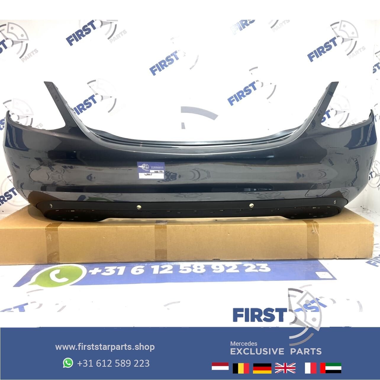 W205 achterbumper Mercedes C Klasse 2014-2019 zwart wit grij