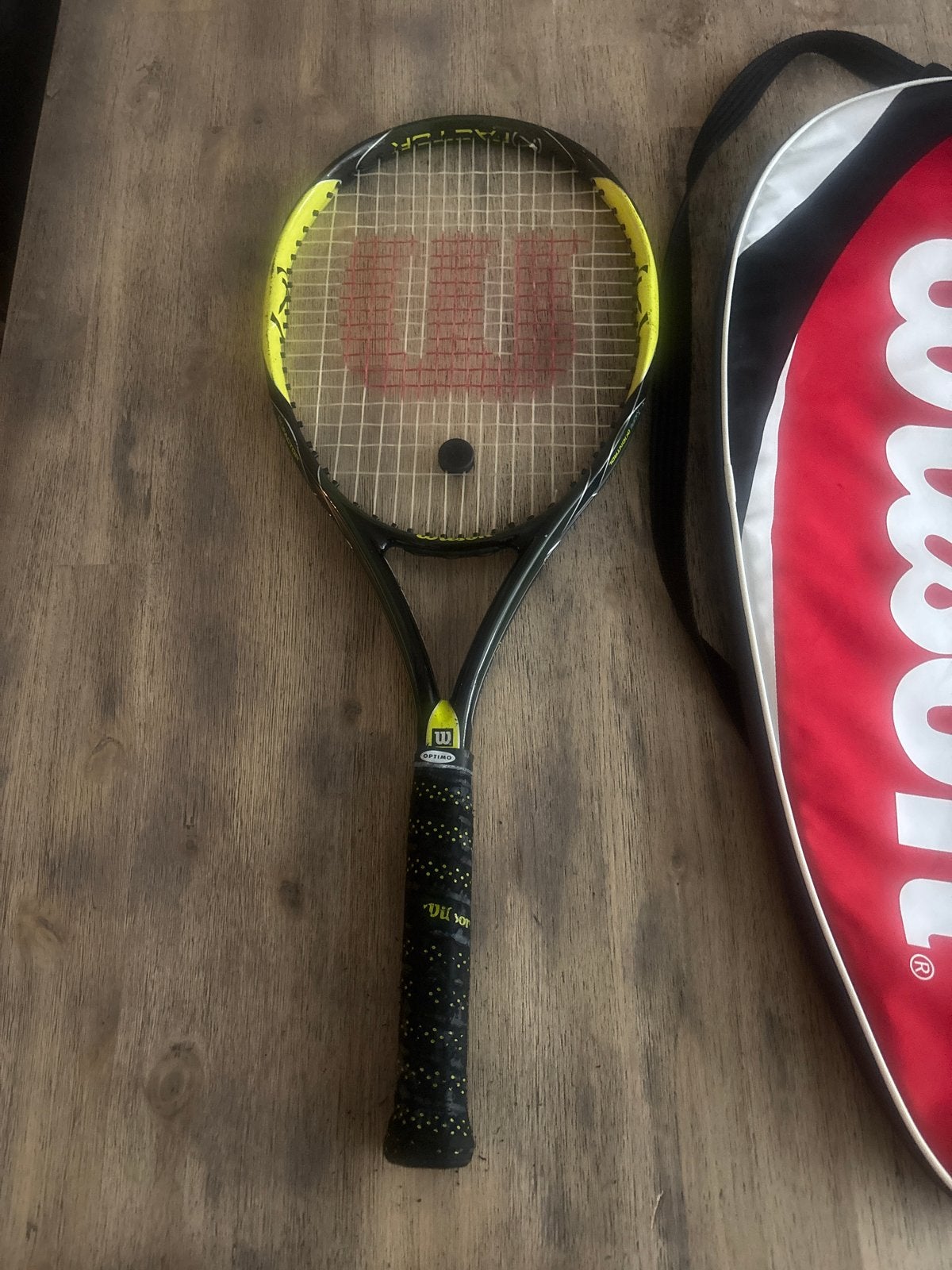 Wilson K Factor K Pro Team tennisracket met hoes, Sport en Fitness, Tennis, L2, Gebruikt, Ophalen of Verzenden, Wilson