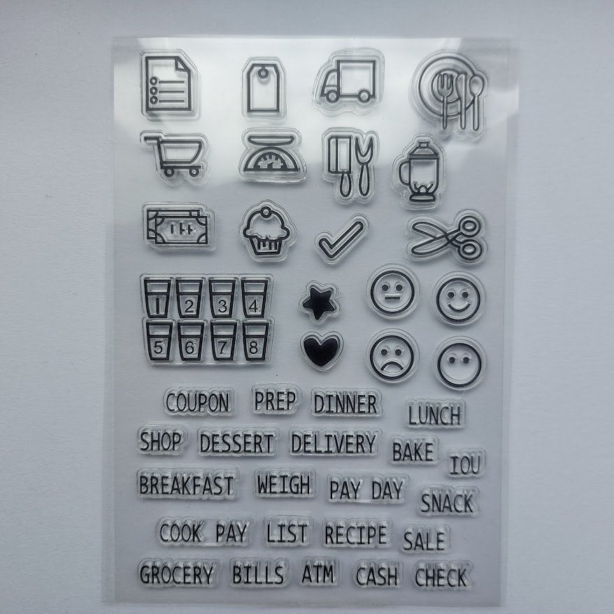 Bullet Journaling Clear Stamps - tracker Planner Iconen, Ophalen of Verzenden, Nieuw, Clearstamp