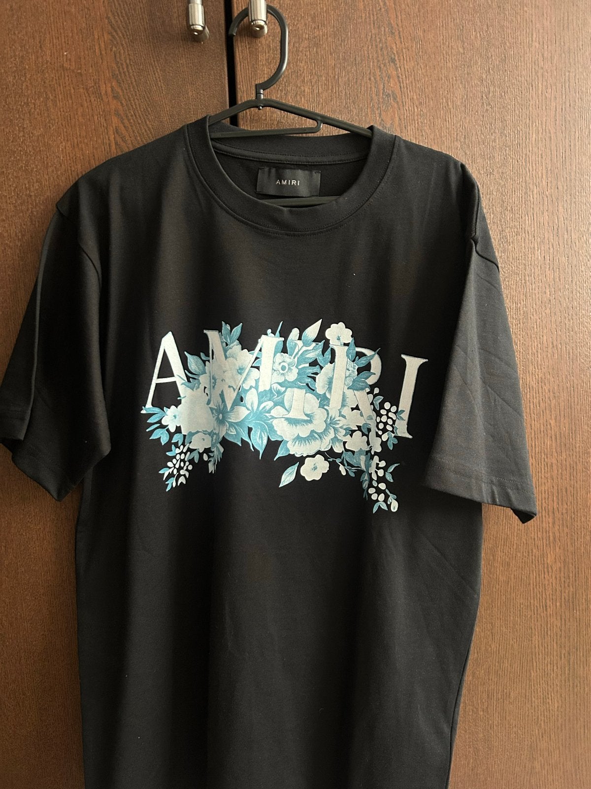 Amiri T-shirt Zwart met Bloemmotief Maat S, Ophalen of Verzenden, Nieuw, Maat 46 (S) of kleiner, Zwart
